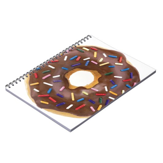 Schokolade besprühen Krapfen Notizblock (Linke Seite)