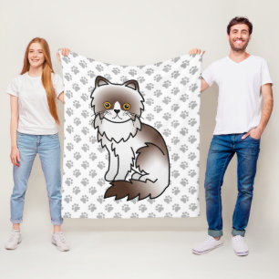 Schokolade Bi-Color Persischer Niedlicher Cartoon Fleecedecke