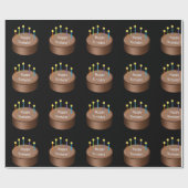 Schokolade Birthday Cake Candles Geschenkpapier (Flach)