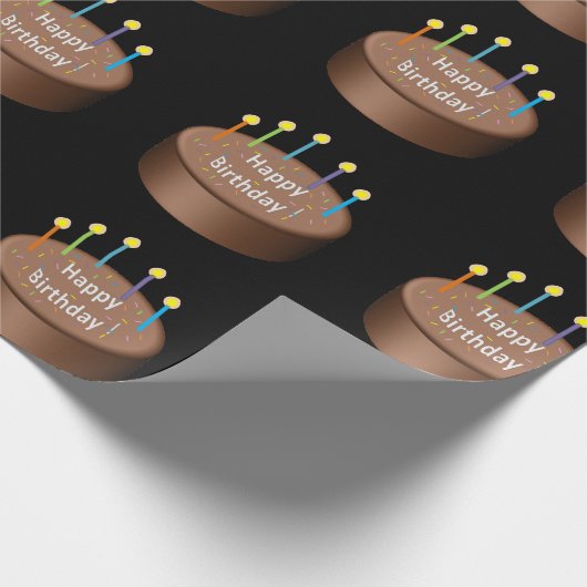 Schokolade Birthday Cake Candles Geschenkpapier (Ecke)