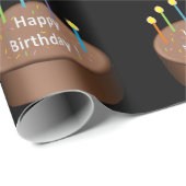 Schokolade Birthday Cake Candles Geschenkpapier (Rolleneckpunkt)
