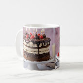 Schokolade Birthday Cake mit Erdbeeren, Kaffeetasse (Vorderseite Links)