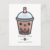 Schokolade Blumenzwiebeln Danke Post Postkarte (Vorderseite)