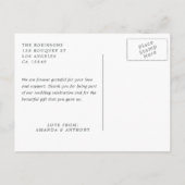 Schokolade Blumenzwiebeln Vielen Dank Postkarte (Rückseite)