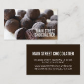 Schokolade Bon Truffles Candy Chocolatier Shop Visitenkarte (Vorne/Hinten)