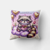 Schokolade Box Raccoon Valentine Kissen (Rückseite)