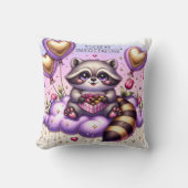 Schokolade Box Raccoon Valentine Kissen (Vorderseite)