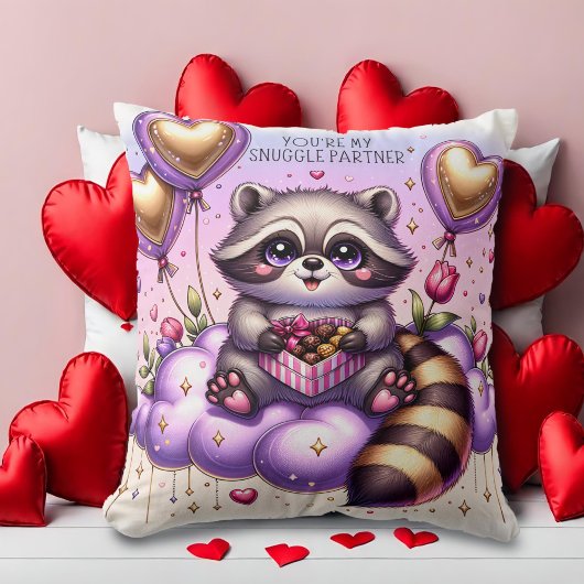 Schokolade Box Raccoon Valentine Kissen