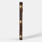 Schokolade Braun Bohemisches Monogramm Abstrakt Case-Mate iPhone Hülle (Rückseite / Rechts)