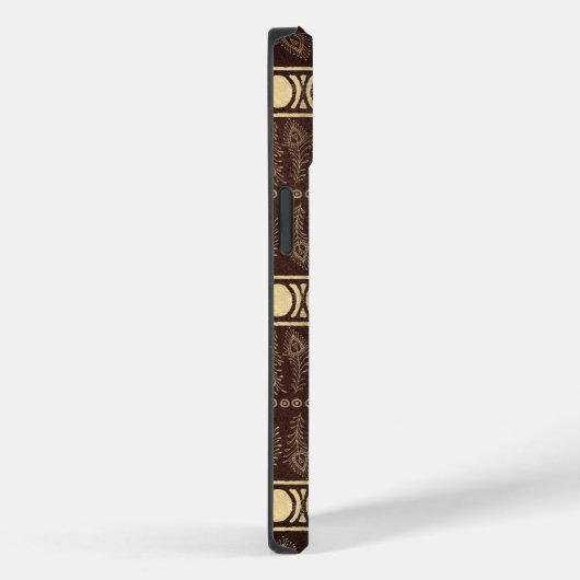 Schokolade Braun Bohemisches Monogramm Abstrakt Case-Mate iPhone Hülle (Rückseite / Rechts)