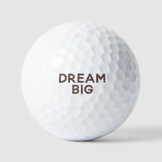 Schokolade Braun Glitzer Dream Golfball (Vorderseite)