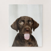 Schokolade Braun Labrador Welpe Puzzle (Vertikal)