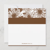 Schokolade Braun Sonnenblume Braun Dusche Einladun Einladung (Rückseite)