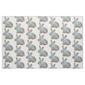 Schokolade Braun und Blues Mandala Bunny Stoff (Fat Quarter (45,7 x 55,9 cm))