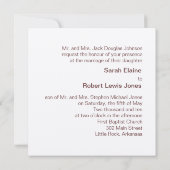 Schokolade Braun und Gold Minimalistische Einladun Einladung (Rückseite)