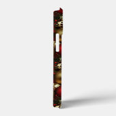 Schokolade Braun und Ruby Rote Weihnachtsschmuck Case-Mate iPhone Hülle (Rückseite / Rechts)