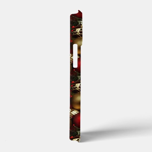 Schokolade Braun und Ruby Rote Weihnachtsschmuck Case-Mate iPhone Hülle (Rückseite / Rechts)