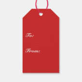 Schokolade Braun und Ruby Rote Weihnachtsschmuck Geschenkanhänger (Rückseite)