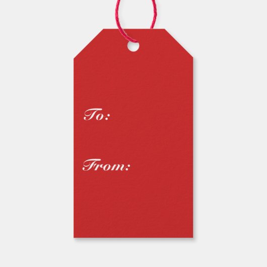 Schokolade Braun und Ruby Rote Weihnachtsschmuck Geschenkanhänger (Rückseite)