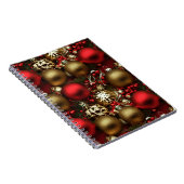 Schokolade Braun und Ruby Rote Weihnachtsschmuck Notizblock (Rechte Seite)
