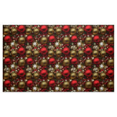 Schokolade Braun und Ruby Rote Weihnachtsschmuck Stoff (Fat Quarter (45,7 x 55,9 cm))