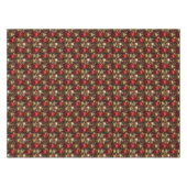 Schokolade Braun und Ruby Rote Weihnachtsschmuck Tischdecke (Vorderseite (Horizontal))