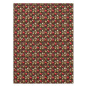 Schokolade Braun und Ruby Rote Weihnachtsschmuck Tischdecke (Vorderseite)