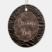Schokolade Braun Zebra Blush Glitzer Traum Keramik Ornament (Links)