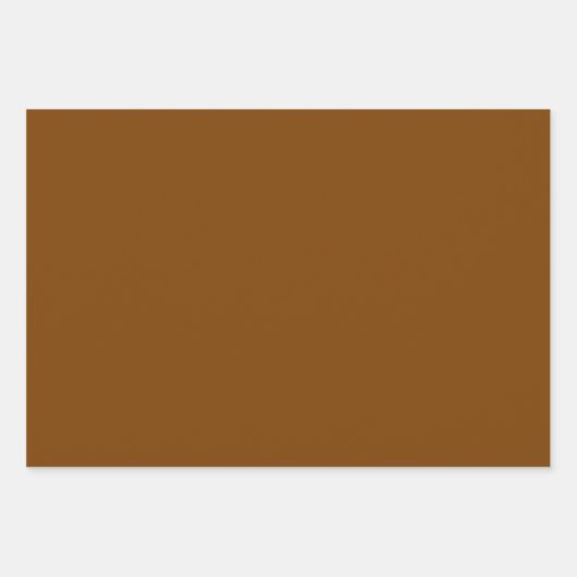 Schokolade Braune Farbe | Classic | elegant Geschenkpapier Set (Vorderseite 2)