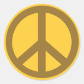Schokolade Braune Friedenssymbol Runder Aufkleber (Vorderseite)
