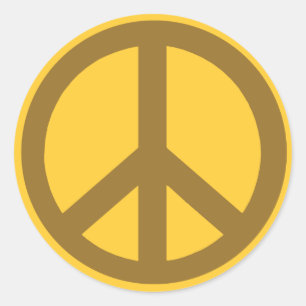 Schokolade Braune Friedenssymbol Runder Aufkleber