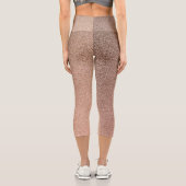 Schokolade Braune Glitzer Capri Leggings (Rückseite)
