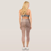 Schokolade Braune Glitzer Capri Leggings (Rückseite)