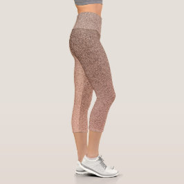 Schokolade Braune Glitzer Capri Leggings