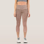 Schokolade Braune Glitzer Capri Leggings (Vorderseite)
