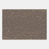 Schokolade Braune Goldbarren-Punkte Leopard  Geschenkpapier Set (Vorderseite)