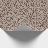 Schokolade Braune Mocha Cream Leopard Glitzer Geschenkpapier (Ecke)