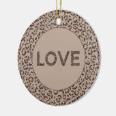 Schokolade Braune Mocha Cream Leopard Glitzer Lieb Keramik Ornament (Links)