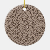 Schokolade Braune Mocha Cream Leopard Glitzer Lieb Keramik Ornament (Hinten)