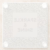 Schokolade Braune Mocha Cream Leopard Glitzer Shin Glasuntersetzer (Rückseite)