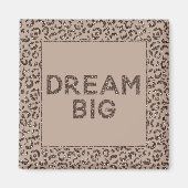 Schokolade Braune Mocha Cream Leopard Glitzer Trau Magnet (Vorne)