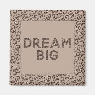 Schokolade Braune Mocha Cream Leopard Glitzer Trau Magnet