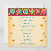 Schokolade Braune Patchwork Quilt Block Art Einladung (Rückseite)