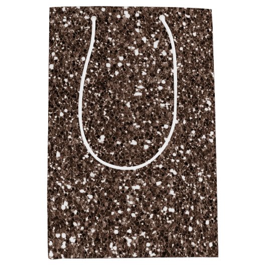 Schokolade Brauner Glitzer Mittlere Geschenktüte (Vorderseite)