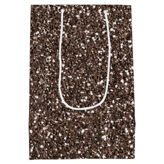 Schokolade Brauner Glitzer Mittlere Geschenktüte (Rückseite)