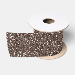 Schokolade Brauner Glitzer Satinband
