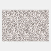 Schokolade Brauner Leopard Glitzer Geschenkpapier Set (Vorderseite)