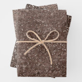 Schokolade Brauner Leopard Print Glitzer Geschenkpapier Set (Beispiel)
