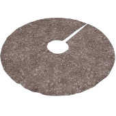 Schokolade Brauner Leopard Print Glitzer Polyester Weihnachtsbaumdecke (Schrägansicht)