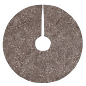 Schokolade Brauner Leopard Print Glitzer Polyester Weihnachtsbaumdecke (Vorderseite)